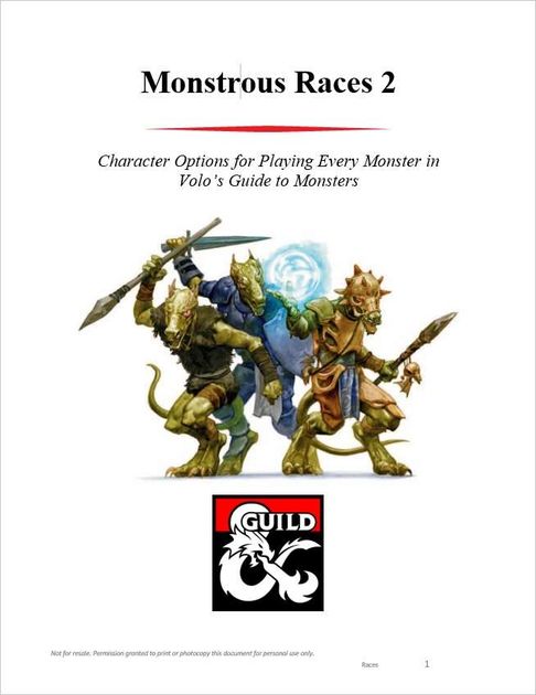 Monstrous Races 2 | RPG Item | RPGGeek