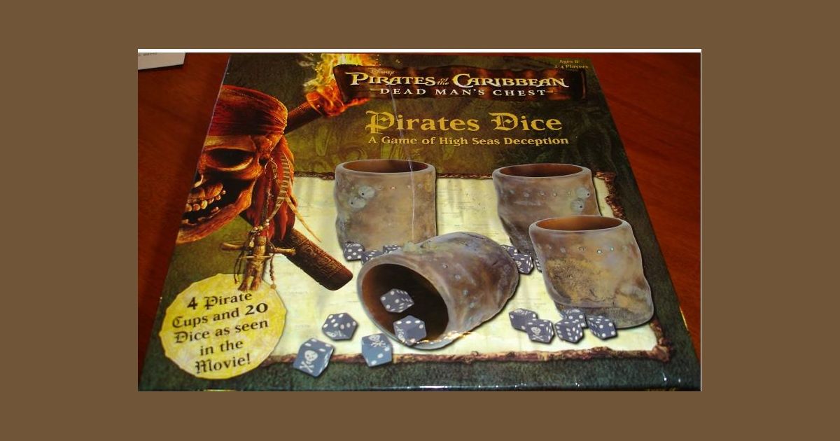 Pirates of the Caribbean 5 Skull PIRATE DICE & Cup Game PARTS GAME HIGH SEAS 