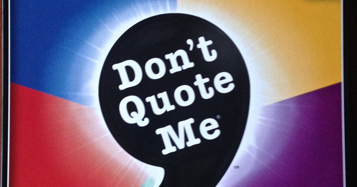 Dont Quote Me | Board Game | BoardGameGeek Dont  Quote Me