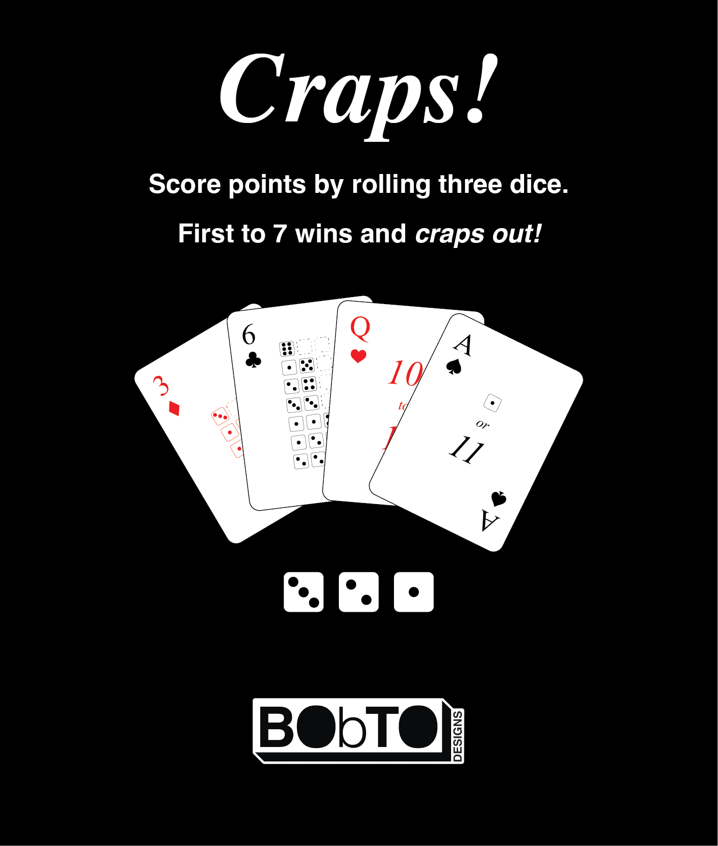 Cover art for Craps!: Three dice and a deck of cards