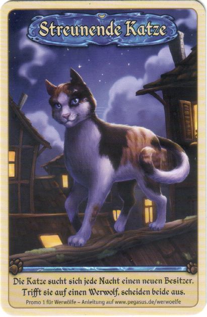 Pegasus Spiele Werwölfe Promo-Karte Streunende Katze NEU 