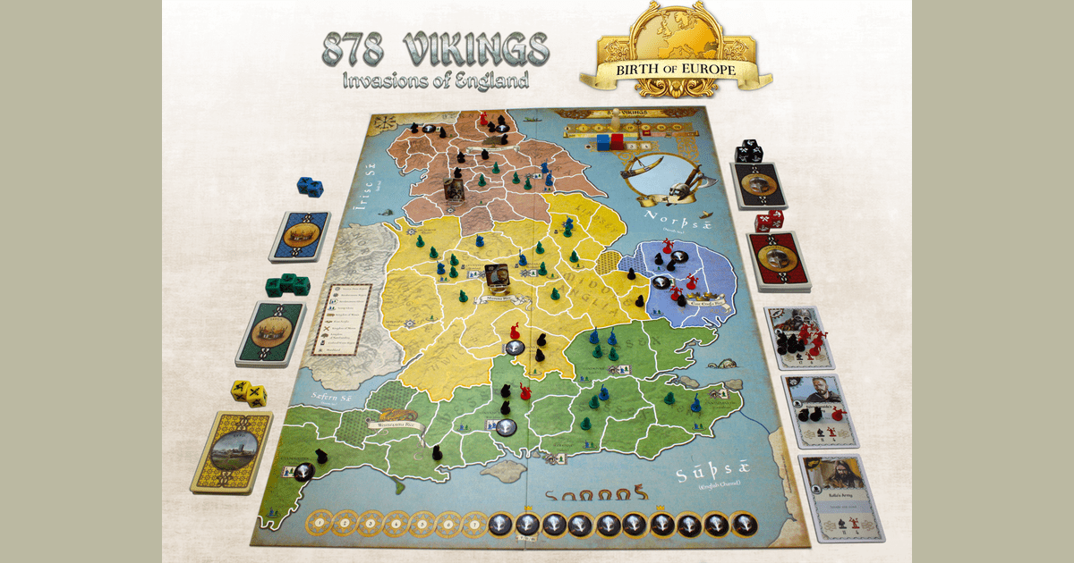 878 Vikings Invasions of England Giant Map Mat Board Game