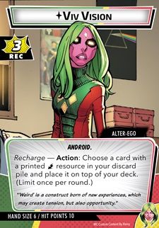 スケッチカード Upper Deck Marvel Viv Vision 2018-19 Upper Deck Marvel Annual Color Wheel Viv Vision #57