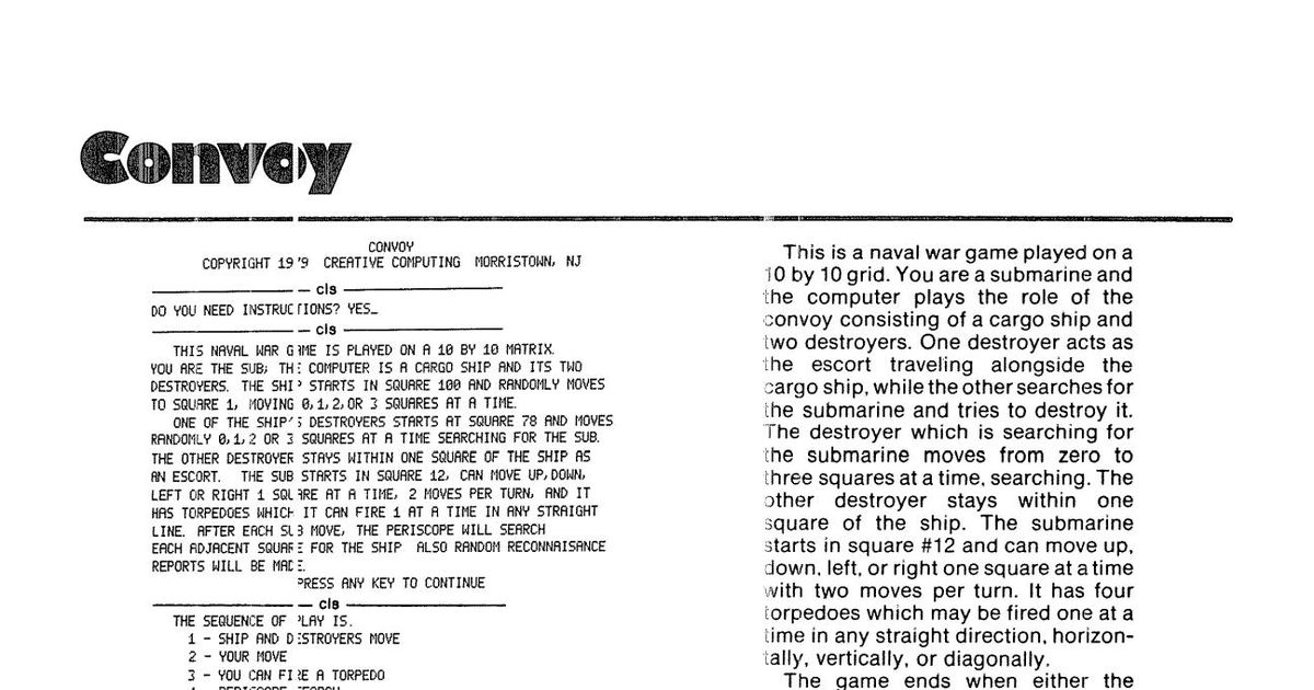 Convoy | Video Game | VideoGameGeek