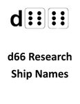RPG Item: d66 Research Ship Names