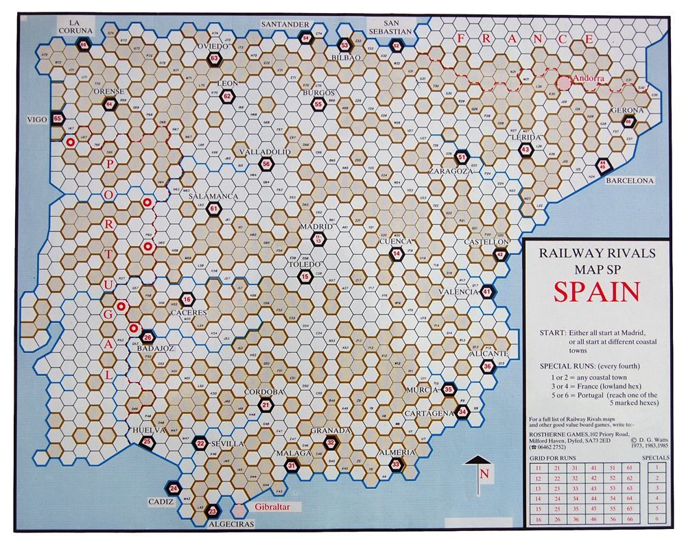 Railway Rivals Map SP: Spain