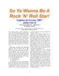 RPG Item: So Ya Wanna Be A Rock'n'Roll Star! Updates & Errata 2007 Addendum