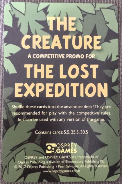 The Lost Expedition Promo 2017 Brettspiel Advent Calendar Board Game 