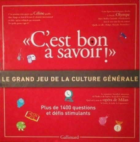 C'est bon à savoir! Le grand jeu de la Culture Générale