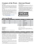RPG Item: Creature of the Week: Aberrant Hound (Legend)