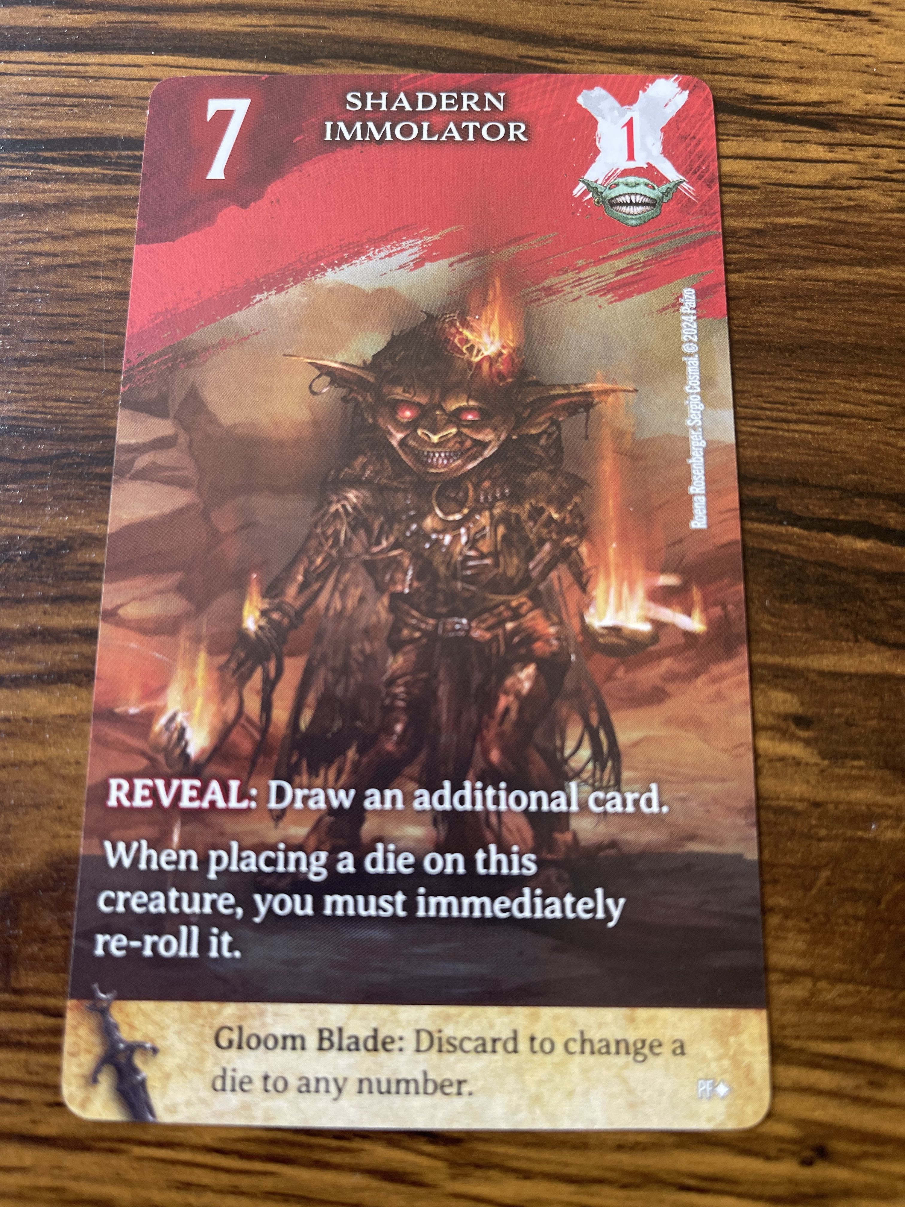 Pathfinder Dice Conquest: Shadern Immolator Promo Card