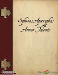 RPG Item: Spheres Apocrypha: Armor Talents