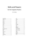 RPG Item: Skills and Powers for the Forgotten Realms