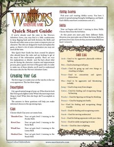 Welcome to the world of WARRIORS, — Warriors Adventure Game - Game Rules 1  (2007)