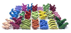 Dinosaur Island: Meeple Source Wooden Dinosaur Upgrade Set