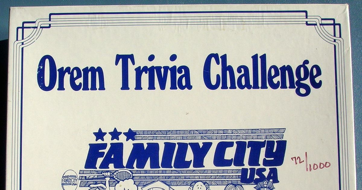 Orem Trivia Challenge Board Game BoardGameGeek