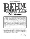 RPG Item: Behind the Spells: Acid Arrow