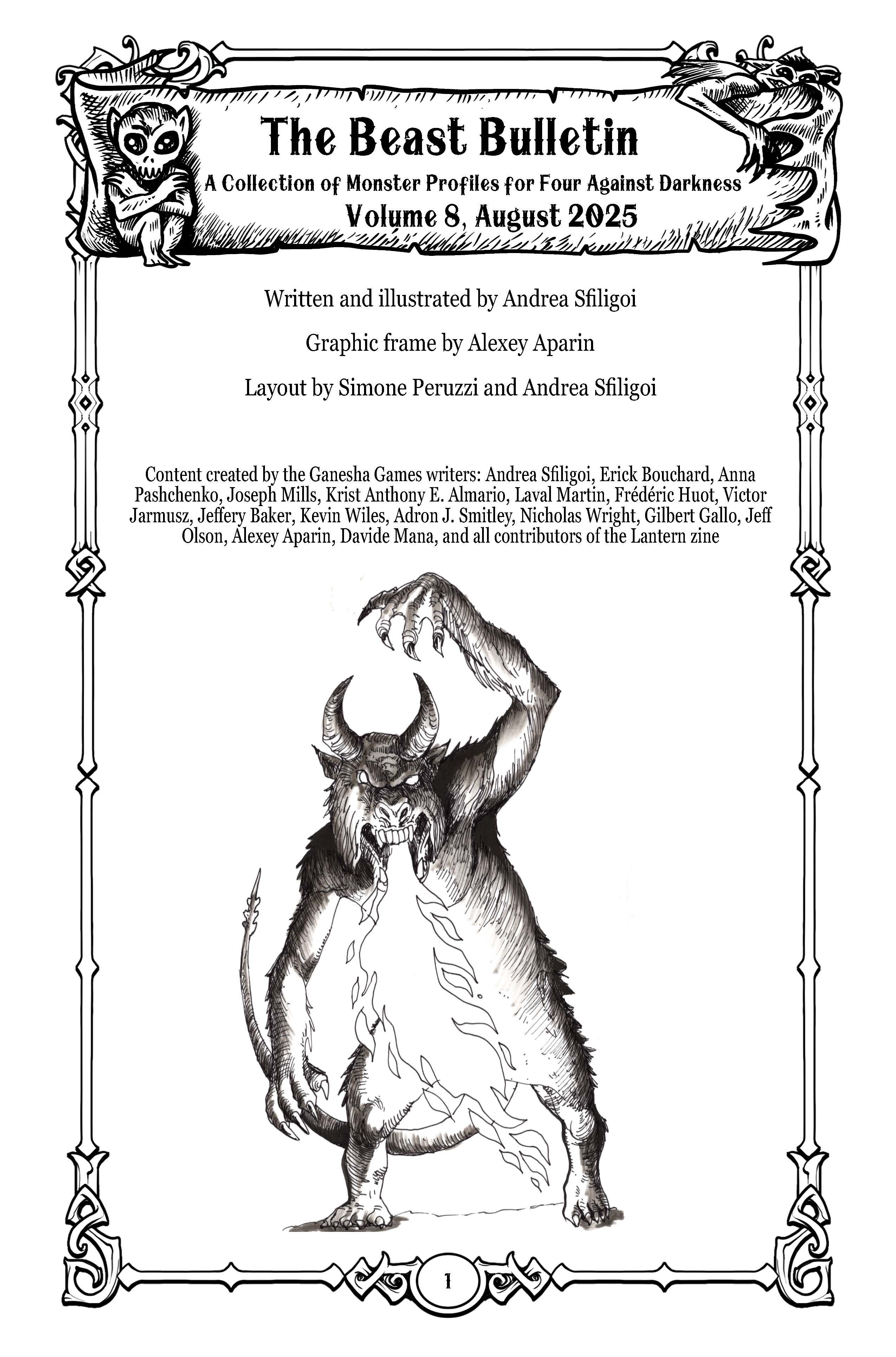 The Beast Bulletin: A Collection of Monster Profiles – Volume 8