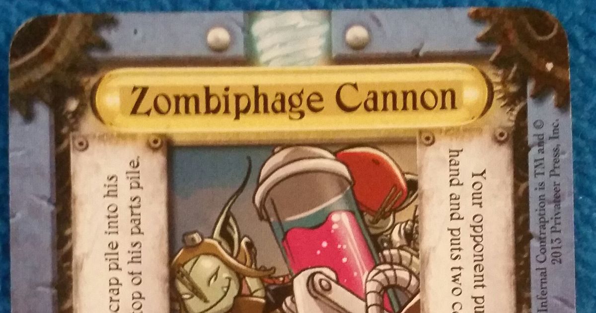 Infernal Contraption: Zombiphage Cannon Promo Card | Board Game ...