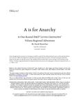 RPG Item: VEL5-07: A is for Anarchy