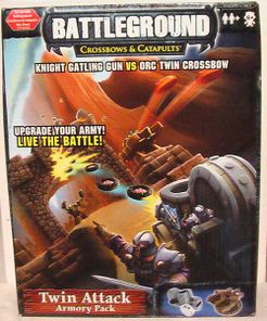 Battleground: Crossbows & Catapults – Twin Attack Armory Pack: Knight Gatling Gun vs. Orc Twin Crossbow Cover Artwork