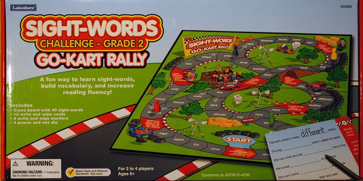 Go-Kart Rally Sight-Words Game: Grade 2