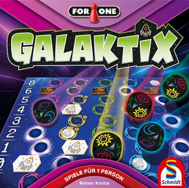 For One: Galaktix, Schmidt Spiele, 2023 — front cover (image provided by the publisher)
