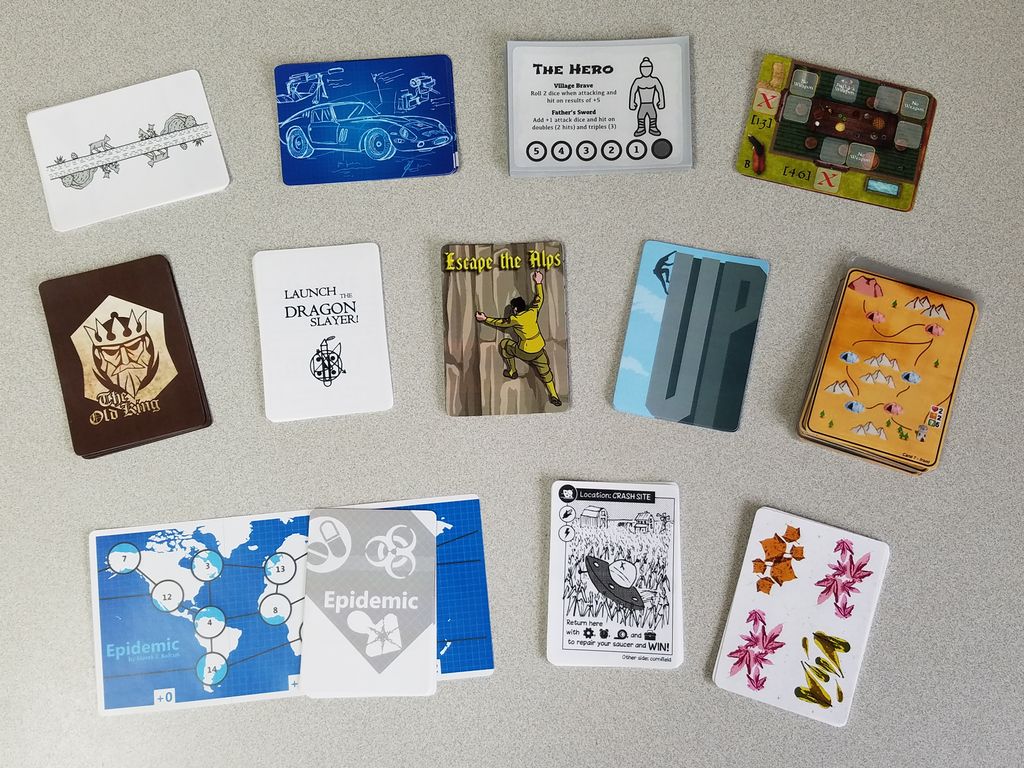 lots of cool pnps in 2018 9-card game design contest | print and