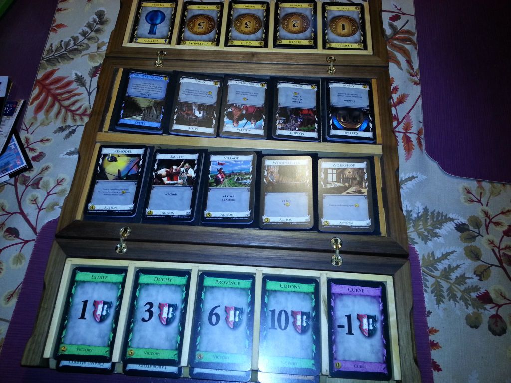 Custom Hardwood Playmat and Travel Box for Dominion Dominion