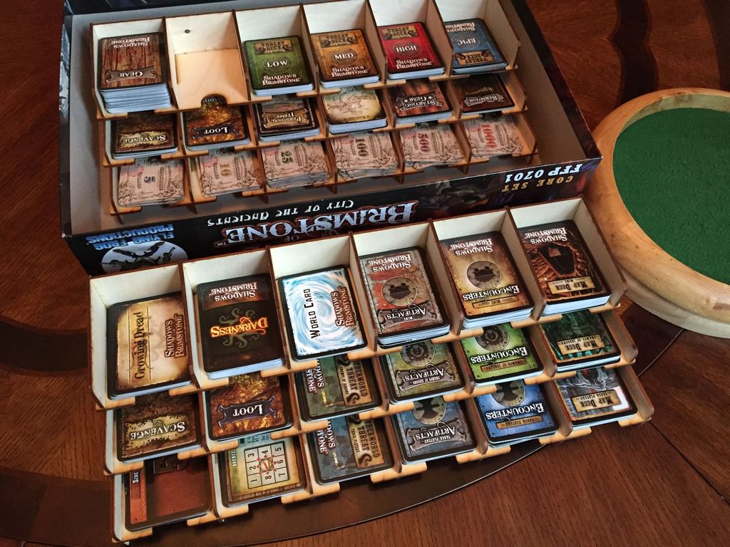 Best card deck holder / card storage? Shadows of Brimstone City of