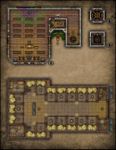 RPG Item: VTT Map Set 074: Church with Bell Tower & Village Stables