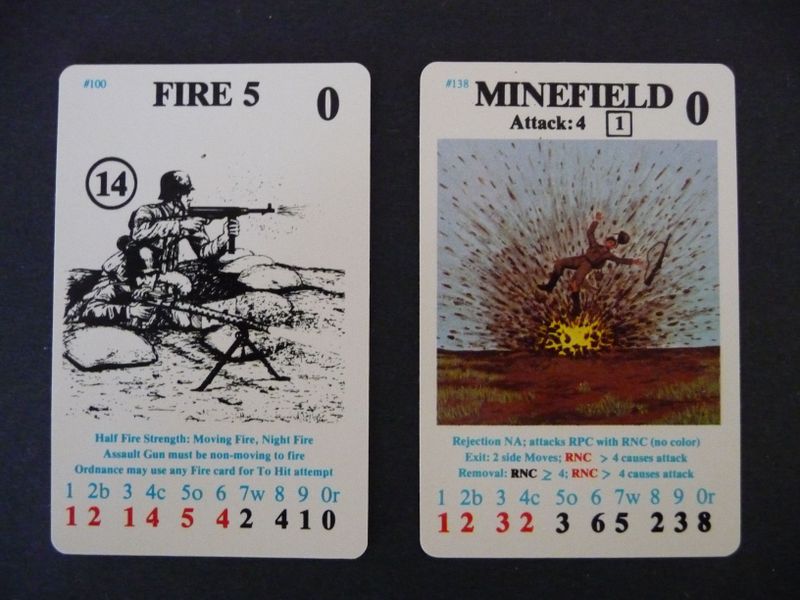 Fire and Minefield cards