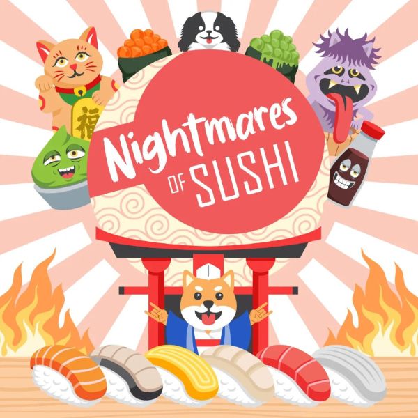 NIghtmares of Sushi Logo and Box Cover Graphics