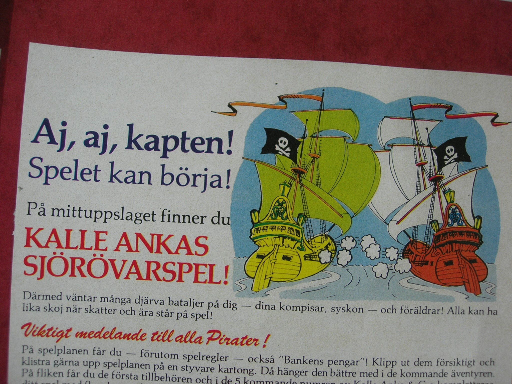 Kalle Ankas Sjörövarspel box art
