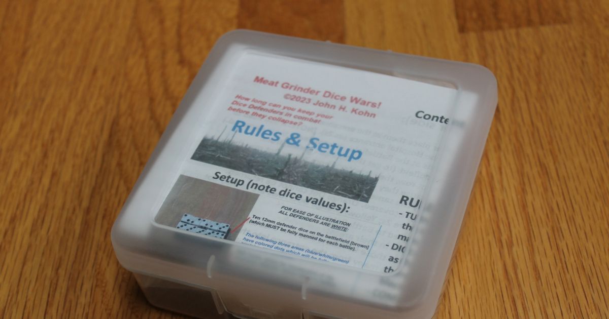 Meat Grinder Dice Wars! Board Game BoardGameGeek