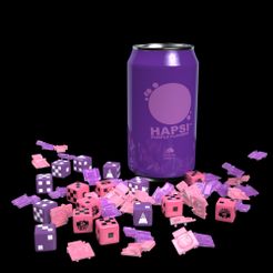 GKR: Heavy Hitters – Sweet & Salty Factions – Hapsi Can Purple Flavor & Faction Themed Defense Dice