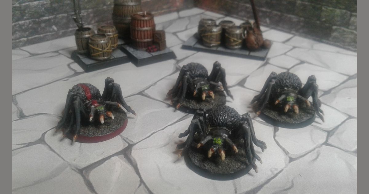 Descent Cave Spiders Painting by numbers BoardGameGeek