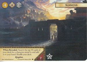 A Game of Thrones: The Card Game – Summons Alternate Art Promo Card