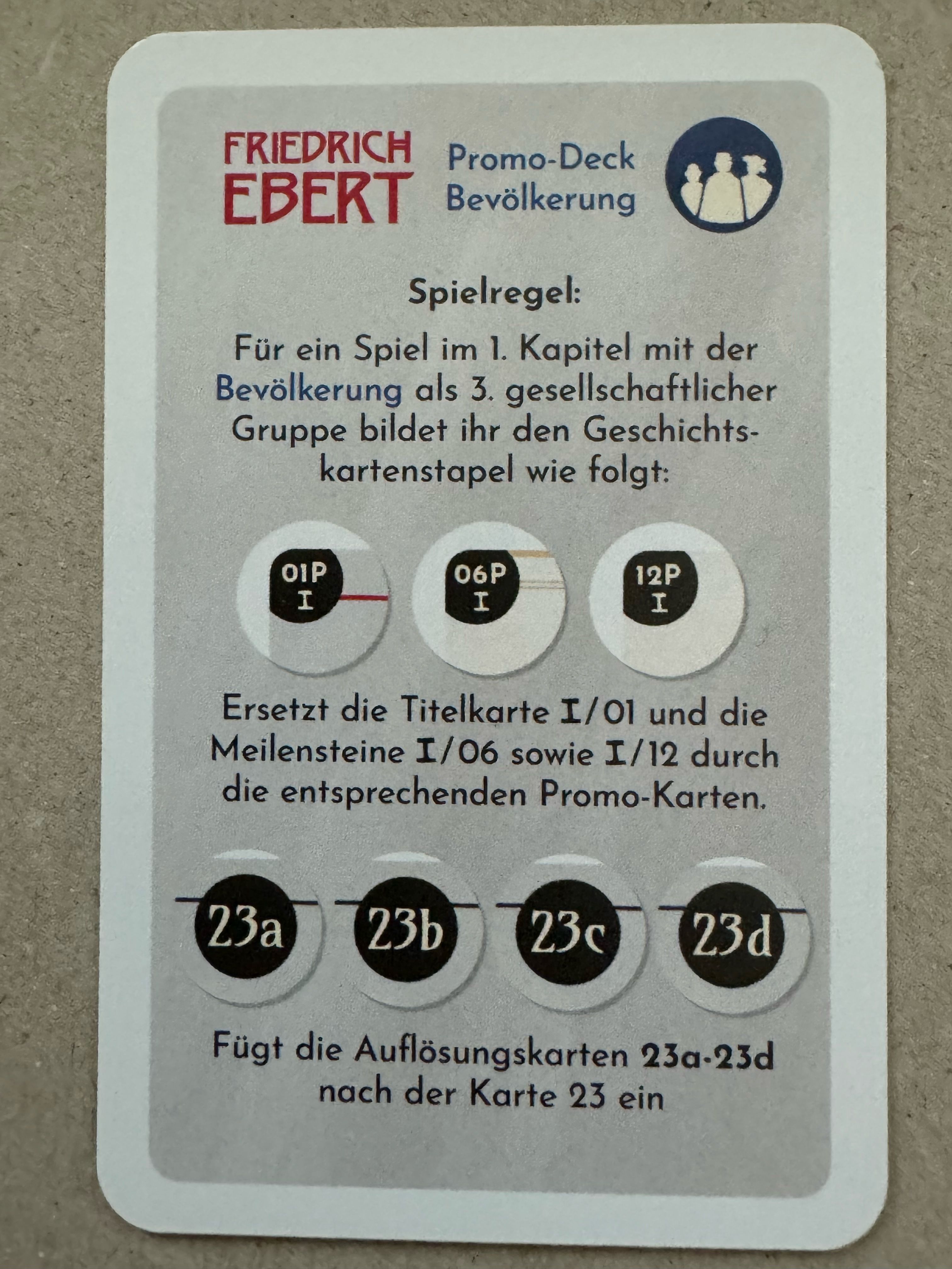 Friedrich Ebert: Promo-Deck Bevölkerung