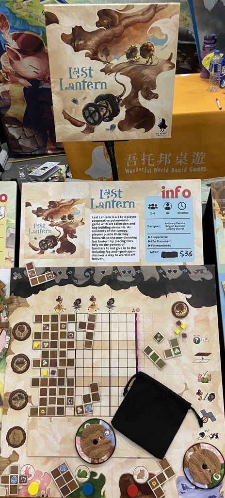 Last Lantern, Wonderful World Board Games, 2025 — GAMA Expo 2025에서 최종이 아닌 구성 요소