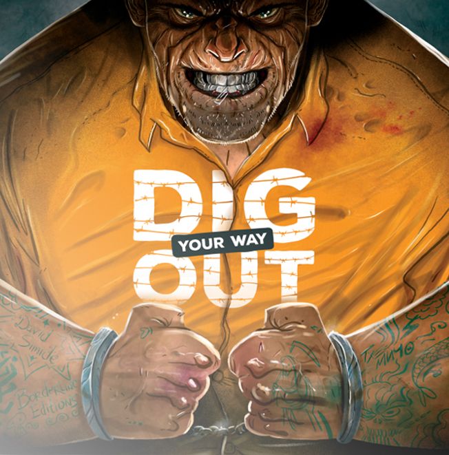 Dig Your Way Out escape and bluff board game for 2-6 players - official Borderline Editions cover