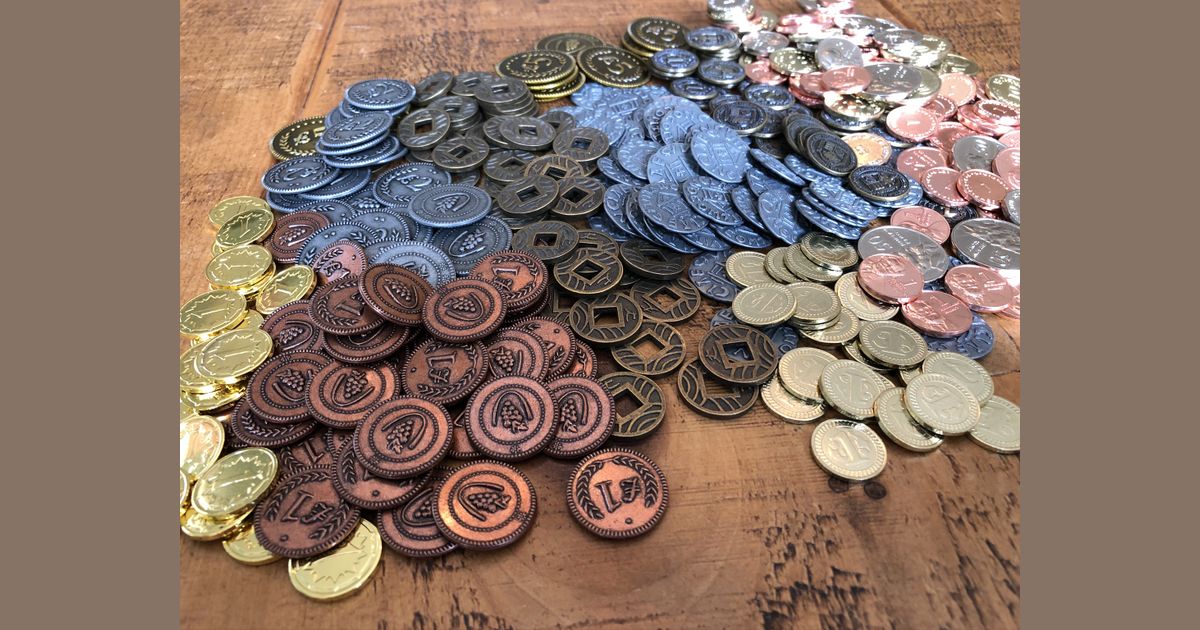 Board Game Currency - Metal Game Coins, Bars, & More – The Broken