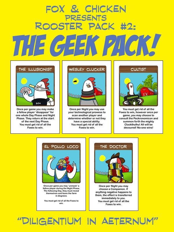 Fox & Chicken Rooster Pack #2: The Geek Pack