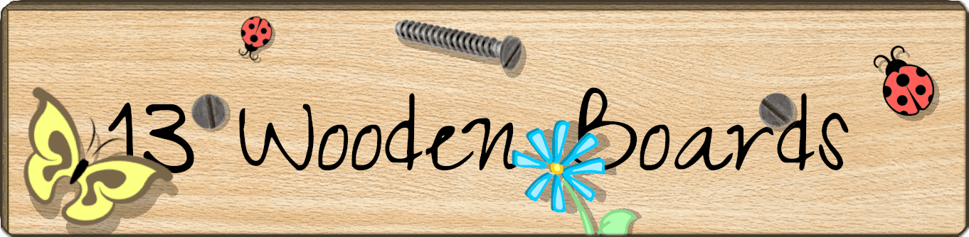 13 Wooden Boards
