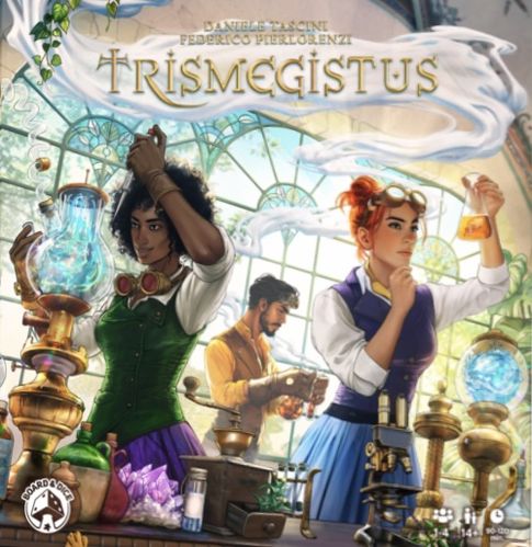 Trismegistus gioco da tavolo eurogame strategico per 1-4 giocatori - copertina ufficiale Board&Dice