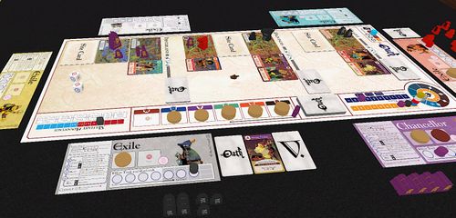 An early iteration of Oath: Chronicles of Empires and Exile on Tabletop Simulator