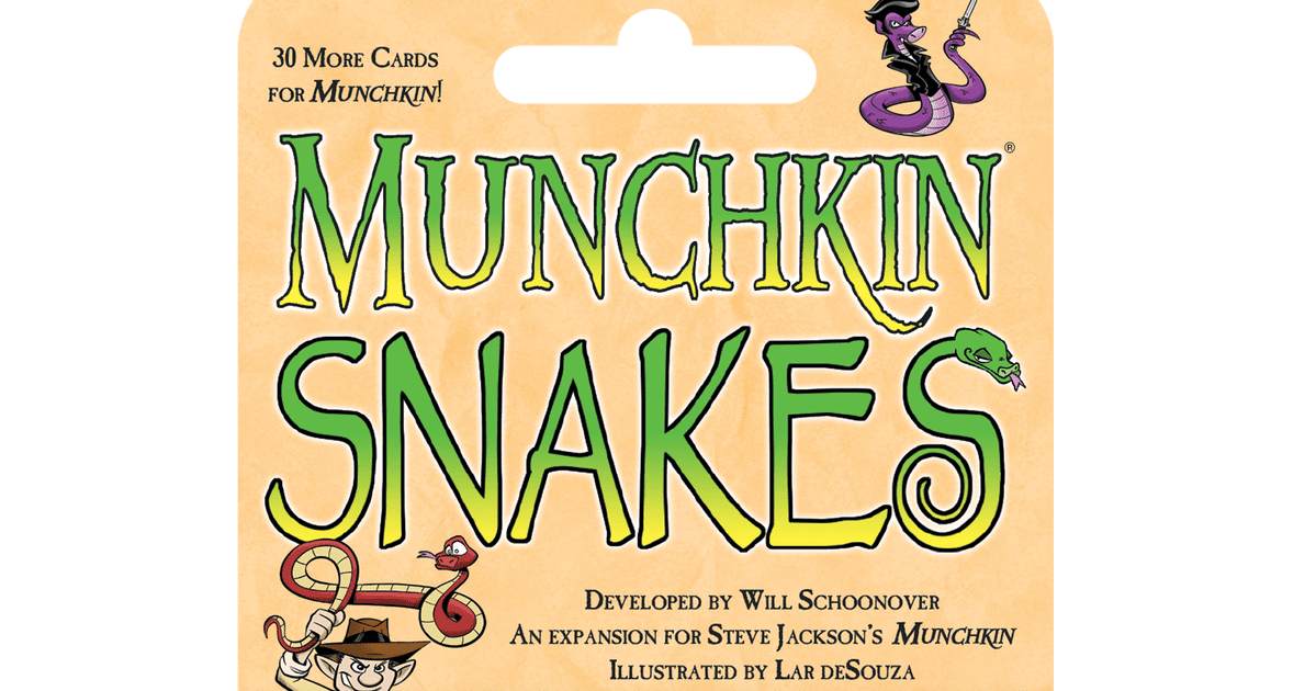 Munchkin Snakes Kartenspiel – Erweiterung Mit 30 Neuen Karten Voller Schlangen-Monster & Tricks