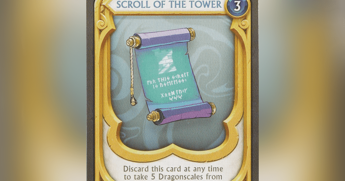 Dragonscales Scroll Of The Tower Promo Card Board Game BoardGameGeek