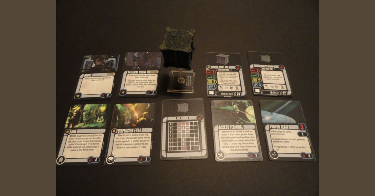 NEW Star Trek Attack Wing Borg Scout Cube 255 Resistance is Futile OP Ship 