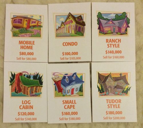 life board game house cards
